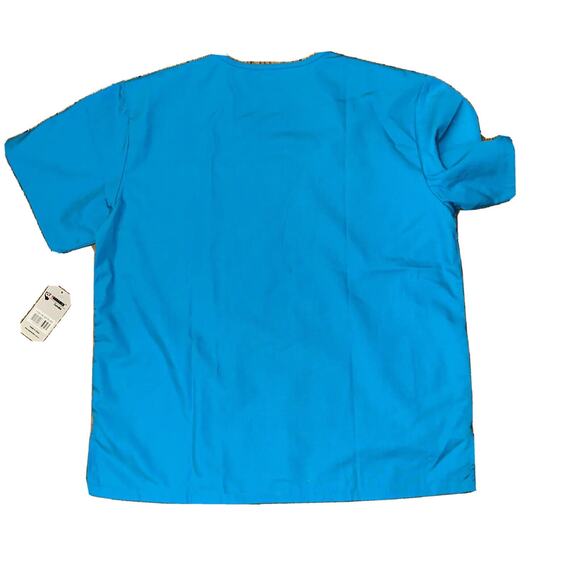 Medical Nursing Scrub Set Women Top& Pants Teal Color Size M With Pockets - Picture 3 of 4